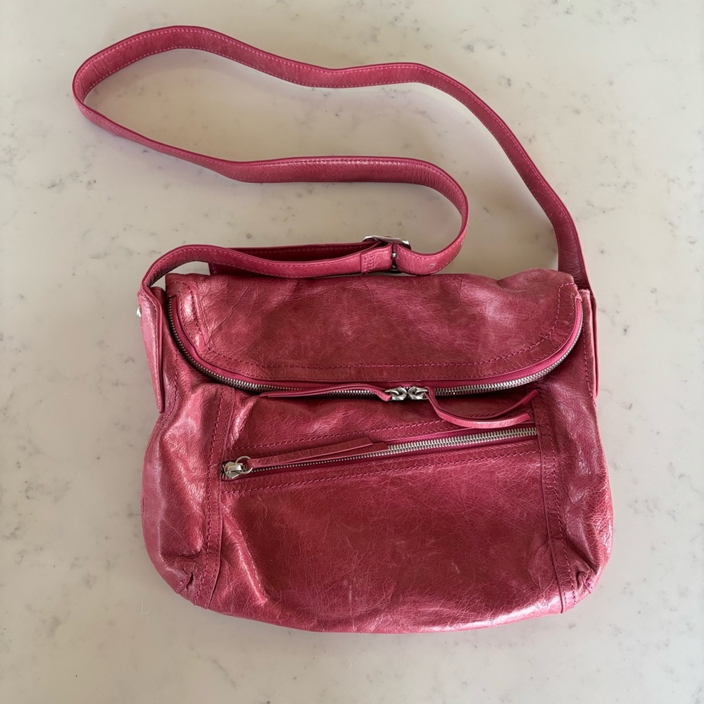 Hobo Leather Crossbody Fold Over Top Purse‎ Bag